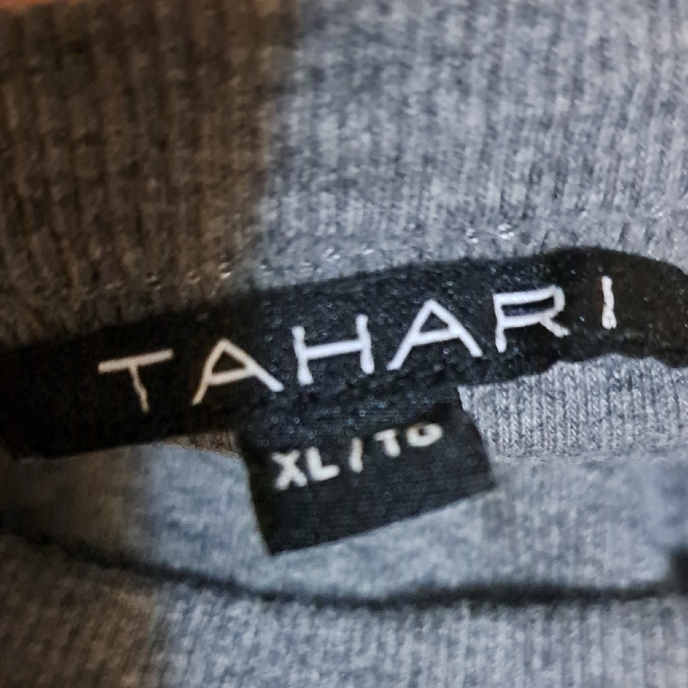 Tahari Gray Long Sleeve Top - Picture 3 of 5